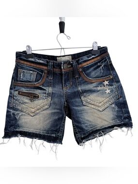 Vintage Y2K Lolita Jeans Distressed Denim Shorts